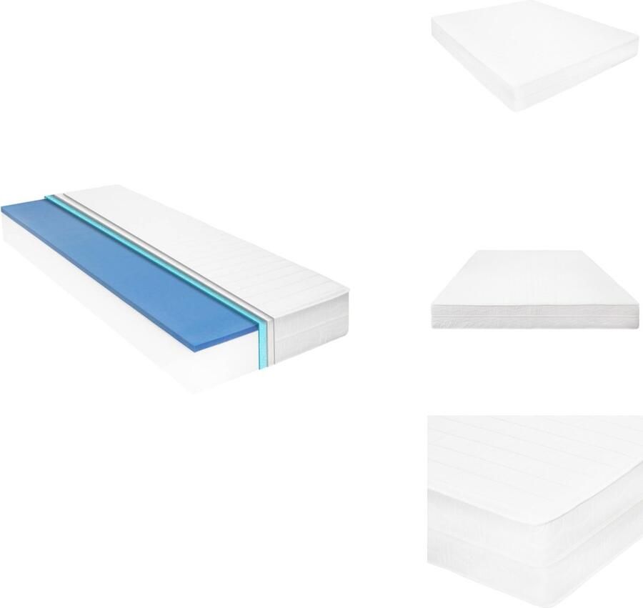 VidaXL Traagschuim Matras Visco-Schuim 140 x 200 x 18 cm Drukverlichting Extra Zacht Matras