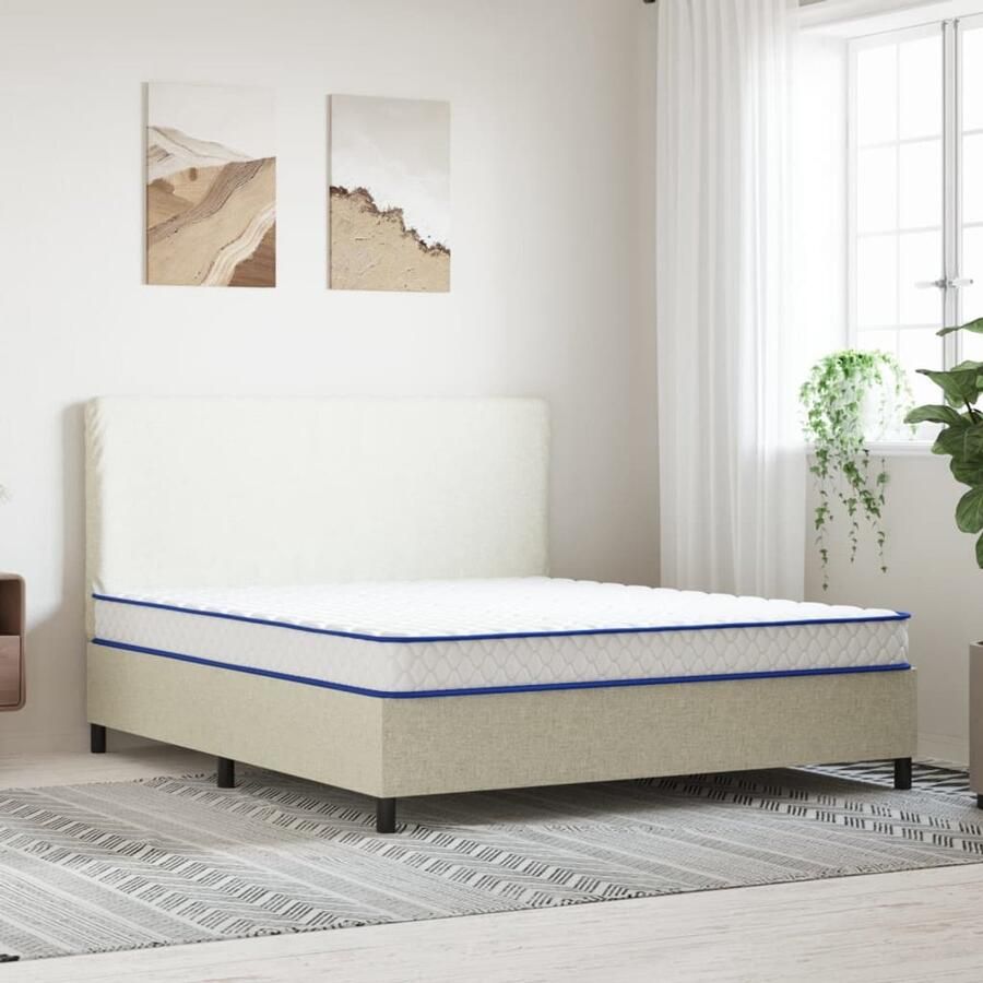 VidaXL Matras 200x160x17 cm Traagschuim Wit Traagschuim Matras Topper Memory Foam Matras Slaapcomfort Pijn Relief Anti Allergisch Matras Ergonomische Matras