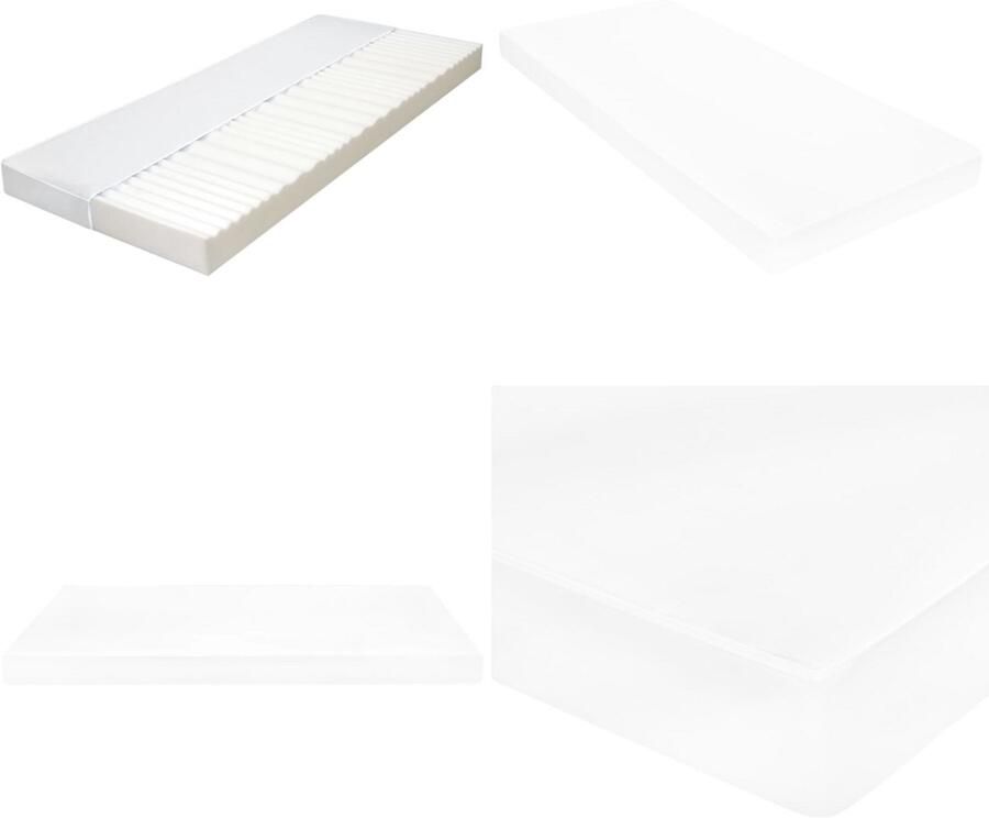 VidaXL Matras 7 Zone 10 cm PU-schuim H2 H3 120x200 cm Matras Matrassen Bedmatras Bedmatrasen