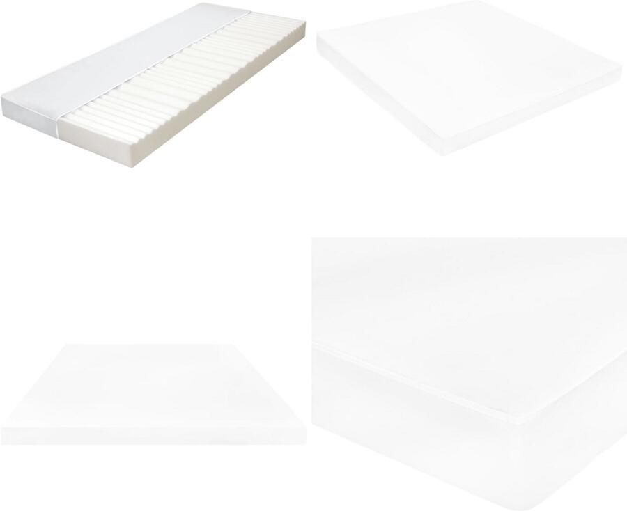 VidaXL Matras 7 Zone 10 cm PU-schuim H2 H3 140x200 cm Matras Matrassen Bedmatras Bedmatrasen