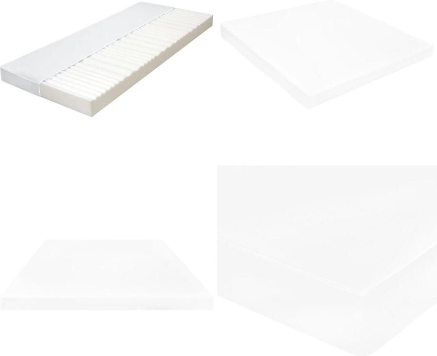 VidaXL Matras 7 Zone 10 cm PU-schuim H2 H3 160x200 cm Matras Matrassen Bedmatras Bedmatrasen