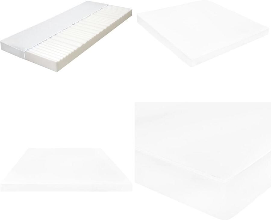 VidaXL Matras 7 Zone 10 cm PU-schuim H2 H3 180x200 cm Matras Matrassen Bedmatras Bedmatrasen