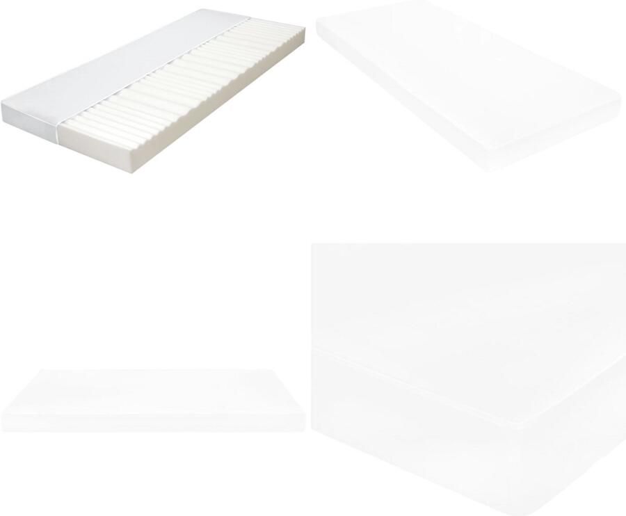 VidaXL Matras 7 Zone 10 cm PU-schuim H2 H3 80x200 cm Matras Matrassen Bedmatras Bedmatrasen