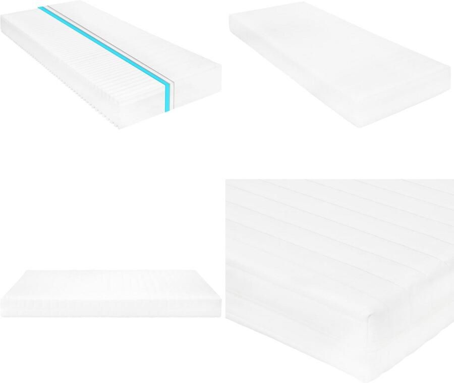 VidaXL Matras 7 Zone 16 cm PU-schuim H2 H3 120x200 cm Matras Matrassen Bedmatras Bedmatrasen