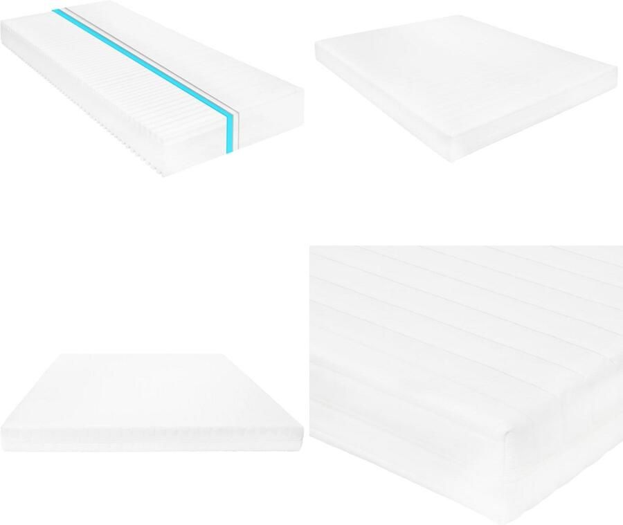 VidaXL Matras 7 Zone 16 cm PU-schuim H2 H3 140x200 cm Matras Matrassen Bedmatras Bedmatrasen