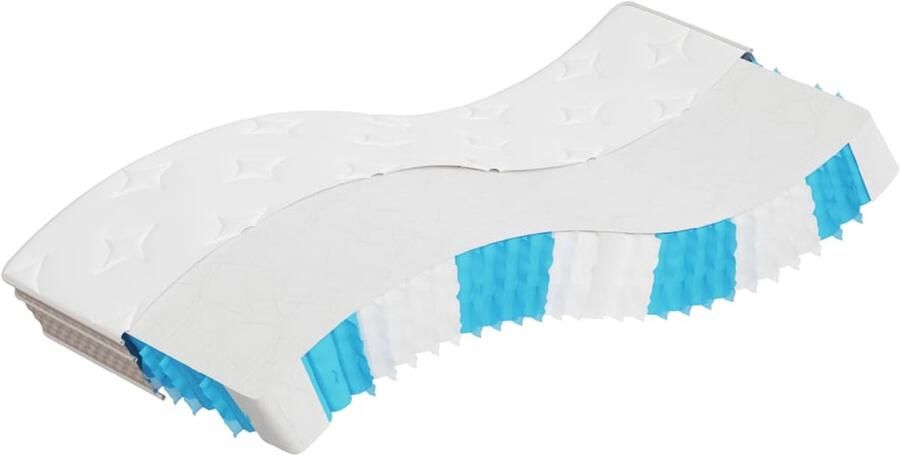 The Living Store Pocketveringmatras middelhard 90x200 cm Pocketveringmatras Matras 90x200 Pocketveren Drukverlichtende Matras Medium Harde Matras - Foto 2