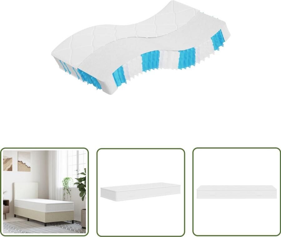 The Living Store Pocketveringmatras middelhard-hard 90x200 cm Pocketveringmatras Pocketveringmatrassen Matras Pocketvering Matras Pocketveren