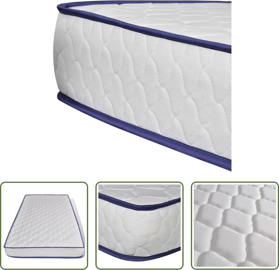 The Living Store Traagschuim Matras 200x90 cm Dikte 17 cm 5 lagen Traagschuim Matras 90x200 Tweepersoonsmatras Memory Foam Matras Anti Allergisch Matras