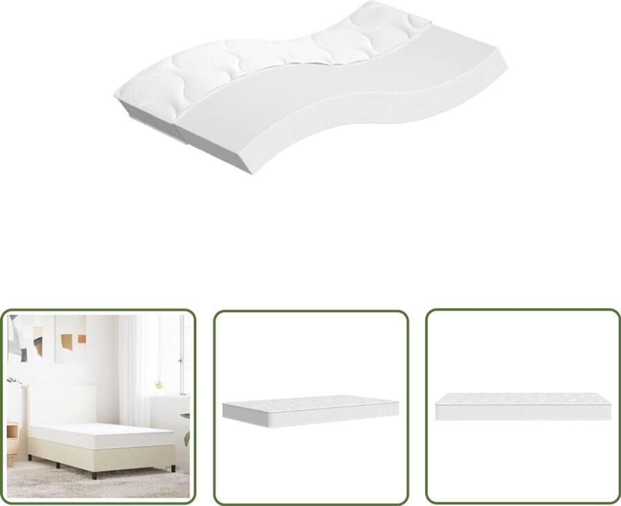 The Living Store Binnenveringmatras middelhard 100x200 cm Binnenveringmatras Binnenveringmatrassen Eenpersoonsmatras Eenpersoons Matras