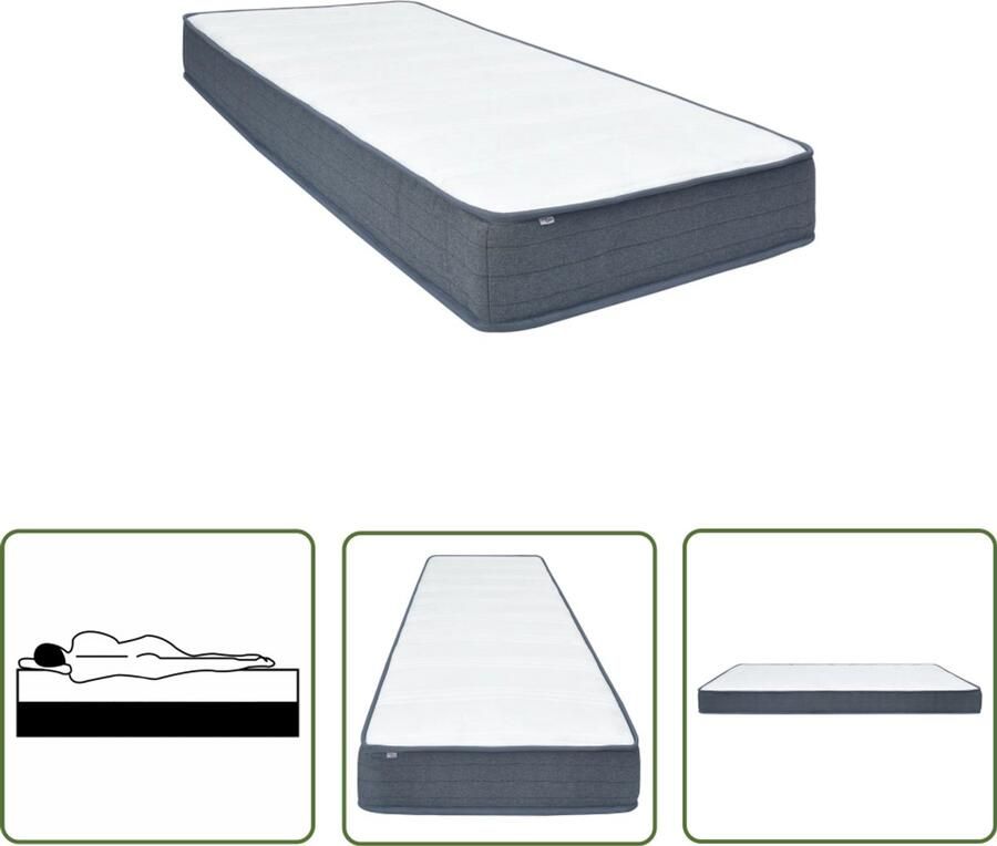 The Living Store Boxspringmatras 200x70x20 cm stof Boxspringmatras Matras Pocketvering Schuimmatras Boxspring