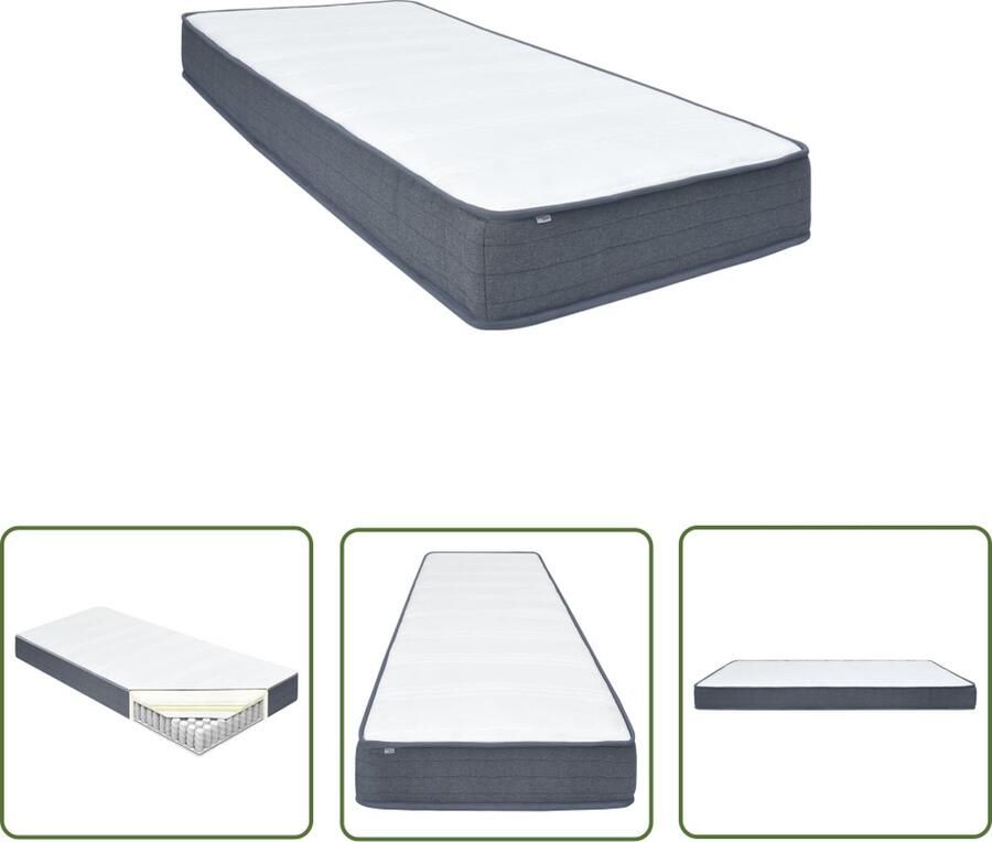 The Living Store Boxspringmatras Comfort Matras 200 x 80 x 20 cm Extra dik schokabsorberende pocketveren Boxspringmatras Matras Boxspring Tweepersoons Comfort
