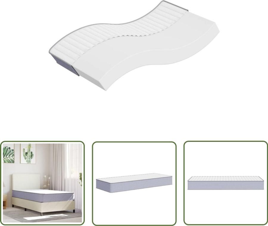 The Living Store Schuimmatras middelzacht 100x200 cm Schuimmatras Matras Kopen Tweepersoons Matras Medium Hard Matras King Size Matras