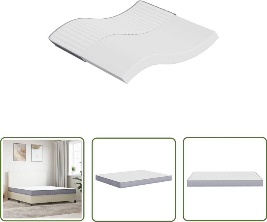 The Living Store Schuimmatras middelzacht 180x200 cm Schuimmatras Matras Kopen Luxe Matras Medium Hard Matras King Size Matras