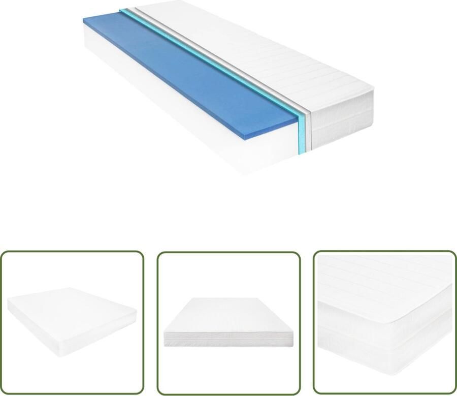 The Living Store Matras Visco-traagschuim 160 x 200 x 18 cm Drukverlichting Comfort op elk gebied Eenvoudig schoon te houden Slaapmatras Matras Kopen Visco Elastisch Matras Traagschuim Matras Drukkingsverlagend Matras