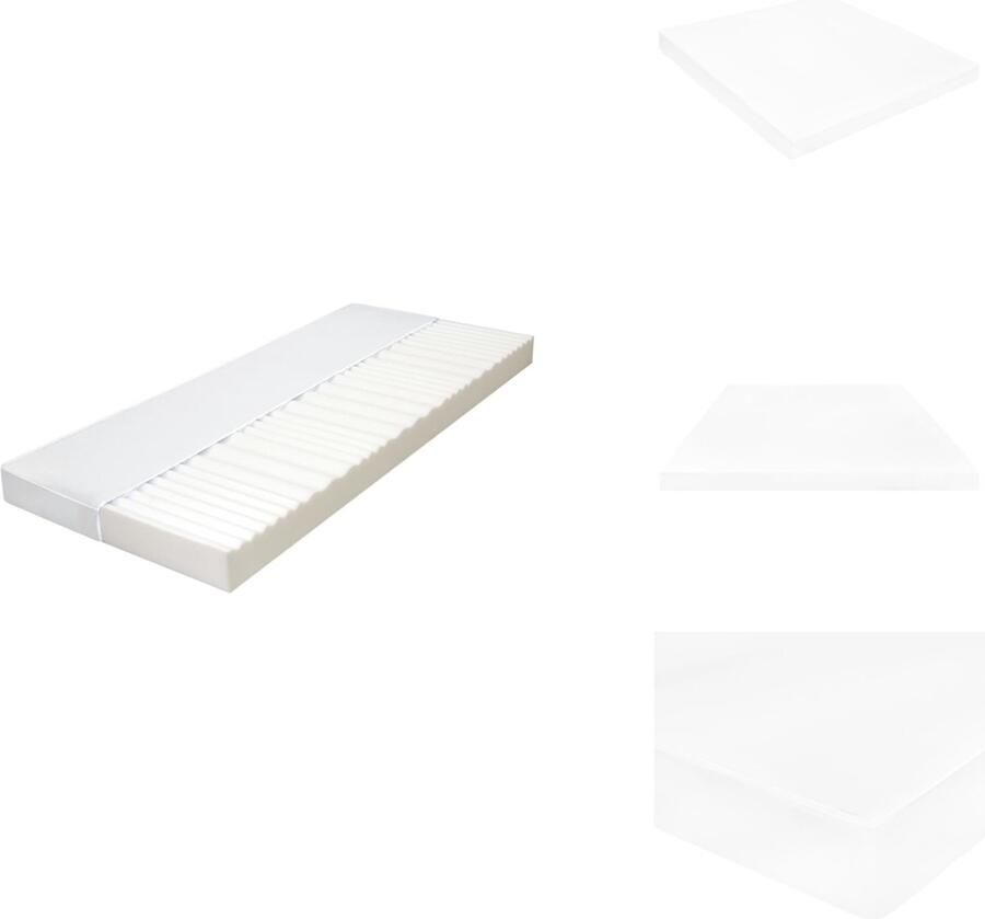 VidaXL Matras Matrassen Bedmatras Bedmatrasen Matras 7 Zone 10 cm PU-schuim H2 H3 180x200 cm - Foto 1