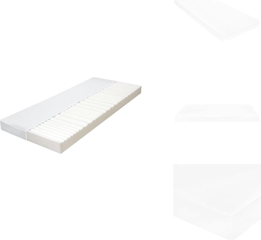 VidaXL 7 Zone Bezoekersmatras 80x200x10 cm 7 Zone PU-schuimtechnologie Drukverlichting Comfort op elk gebied Matras