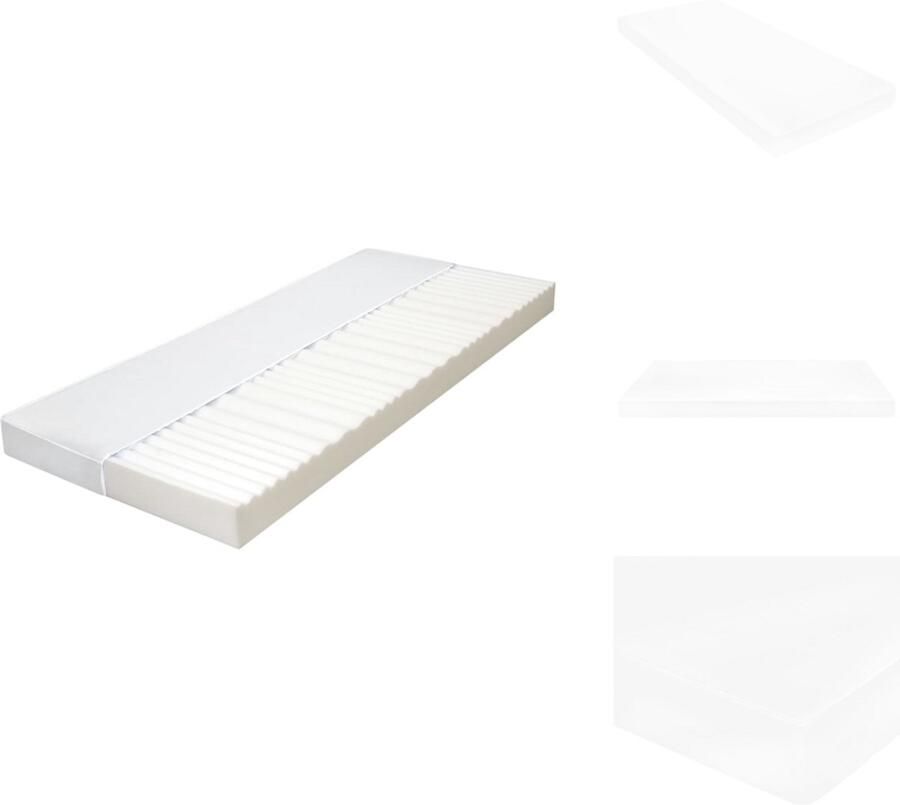 VidaXL Matras Matrassen Bedmatras Bedmatrasen Matras 7 Zone 10 cm PU-schuim H2 H3 90x200 cm - Foto 1