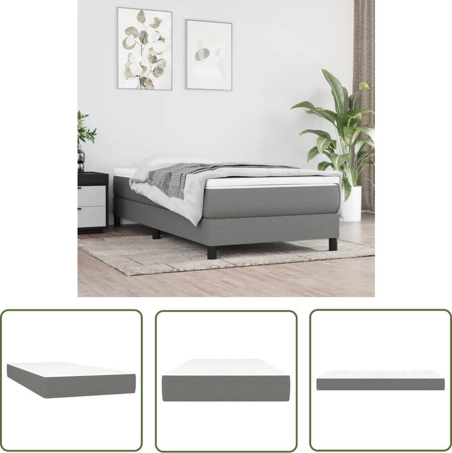 The Living Store Pocketveringmatras 100 x 200 x 20 cm Duurzaam materiaal Pocketveren Comfortabel schuim Middelharde ondersteuning Pocketveringmatras Matras Pocketveren Comfortabel Matras Middelharde Matras