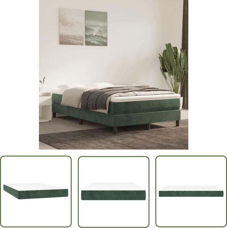 The Living Store Pocketveringmatras 120 x 200 x 20 cm Zacht Fluweel Pocketveren Comfortabel Schuim Pocketveringmatras Matras Fluweel Matras Velvet Matras Medium Hard Matras