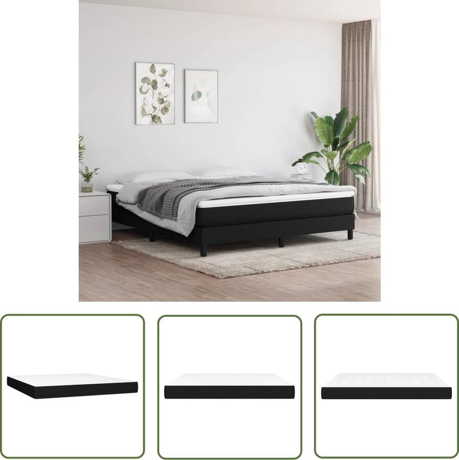 The Living Store Pocketveringmatras 180 x 200 x 20 cm Duurzaam materiaal Pocketveren en schuim Middelharde ondersteuning Pocketveringmatras Matras Pocketveren Medium Hard Anti Allergenen