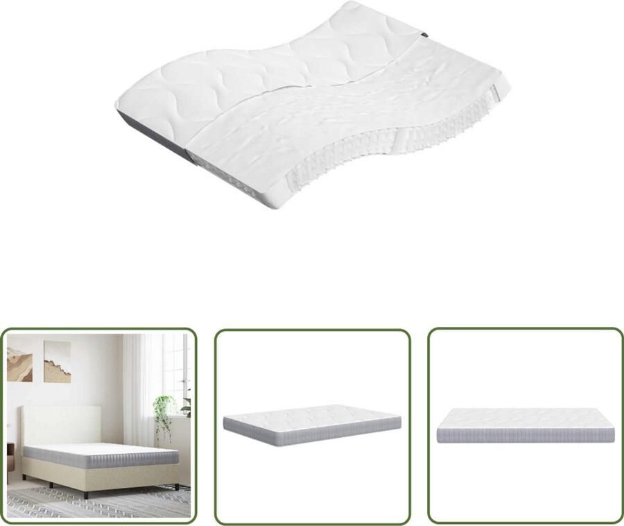 The Living Store Pocketveringmatras middelhard 140x200 cm Pocketveringmatras Pocketveringmatrassen Matras Pocketvering Matras Pocketveren