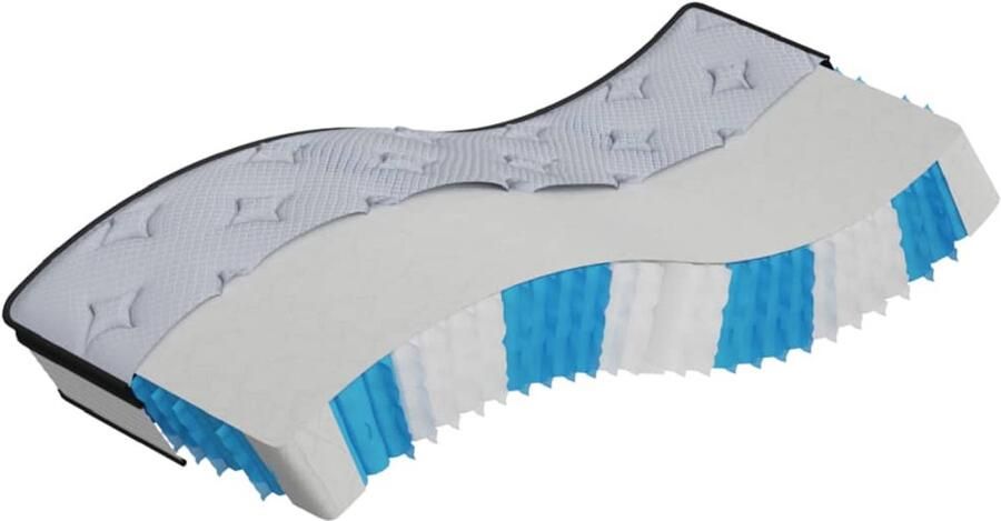 The Living Store Pocketveringmatras middelhard 90x200 cm Pocketveringmatras Pocketveringmatrassen Matras Pocketvering Matras Pocketveren - Foto 2