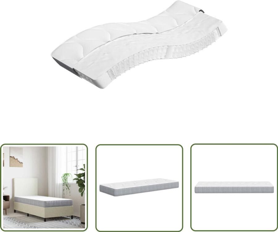 The Living Store Pocketveringmatras middelhard 90x200 cm Pocketveringmatras Pocketveringmatrassen Matras Pocketvering Matras Pocketveren