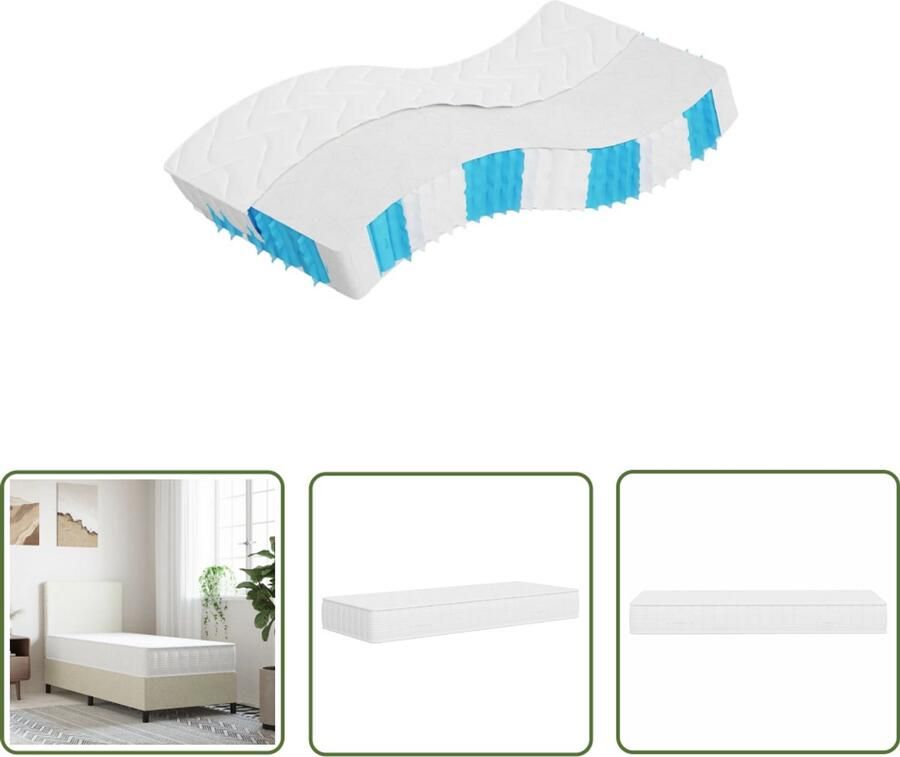The Living Store Pocketveringmatras middelhard-hard 80x200 cm Pocketveringmatras Pocketveringmatrassen Matras Pocketvering Matras Pocketveren