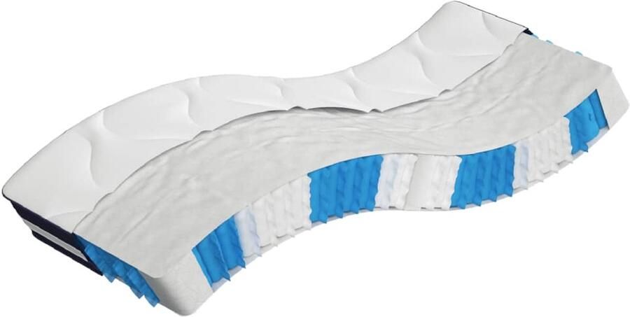 The Living Store Pocketveringmatras middelhard-hard 90x200 cm Pocketveringmatras Pocketveringmatrassen Matras Pocketvering Matras Pocketveren - Foto 2