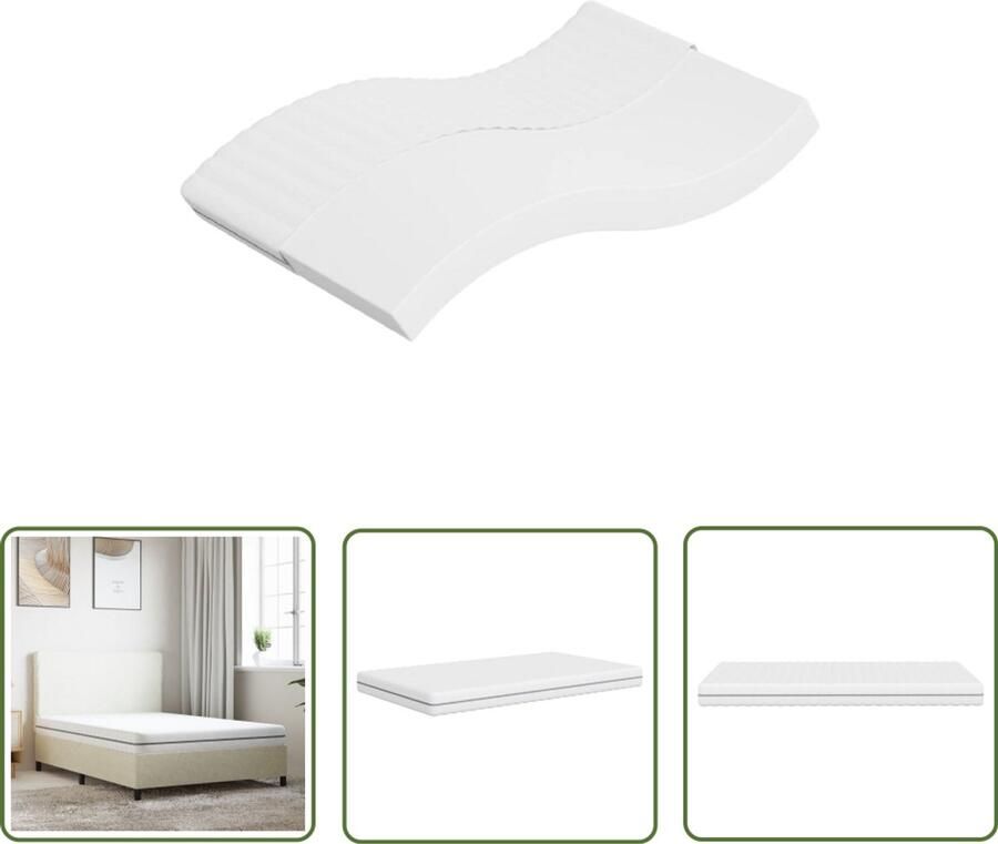 The Living Store Schuimmatras middelzacht 100x200 cm Schuimmatras Matras Medium Firm Tweepersoonsbed Slaapcomfort