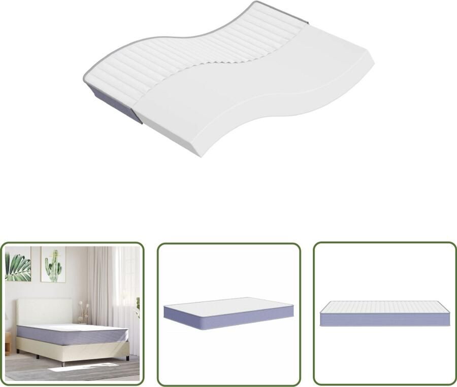 The Living Store Schuimmatras middelzacht 140x200 cm Schuimmatras Schuimmatrassen Tweepersoonsmatras Foam Matras