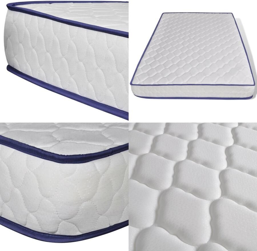 VidaXL Matras traagschuim 200x120x17 cm Matras Matrassen Matras Met Hoes Matrassen Met Hoes