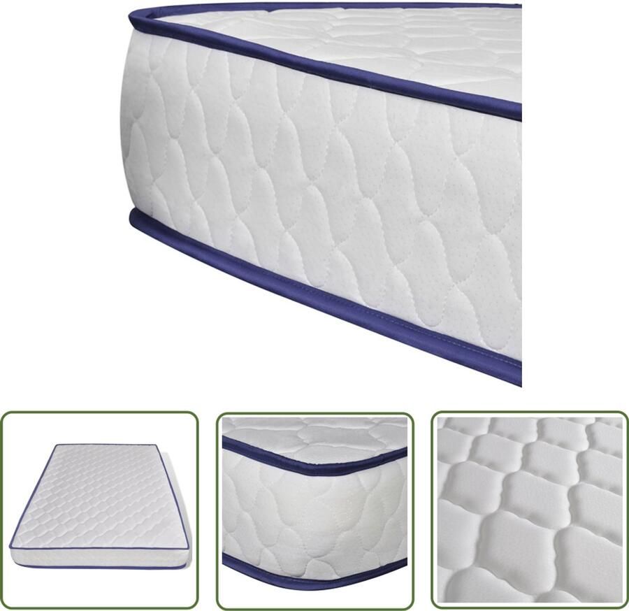 VidaXL Matras Traagschuim 200x120x17 cm Wit Traagschuim Matras Kopen Comfort Matras Slaapcomfort Memory Foam Matras Topper Anti Allergisch Matras Pijn Relief Matras Orthopedisch Matras