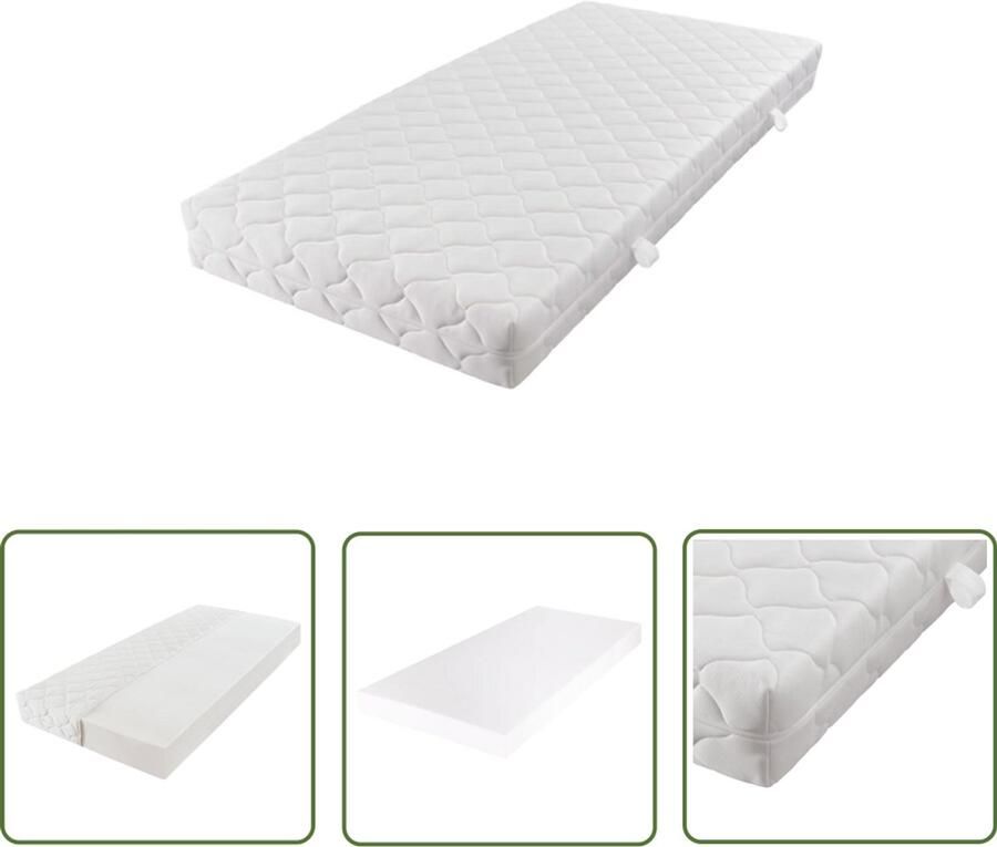 VidaXL Matras Wasbare Hoes 200x120x17 cm Comfortabele Matras Kopen Tweepersoons Matras Slaap Comfort Slaap Kwaliteit Anti Allergisch Matras Topper - Foto 2