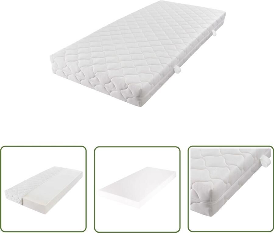 VidaXL Matras Wasbare Hoes 200x160x17 cm Matras Tweepersoons Bed Slaap Comfort Slaap Lekker Ergonomisch Matras Anti Allergisch Matras Goedkope Matras