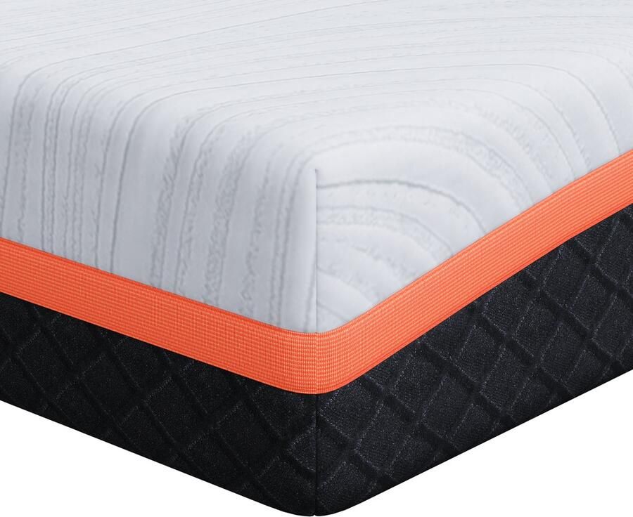 VidaXL Matras Wit en Grijs 120 x 200 cm Traagschuim