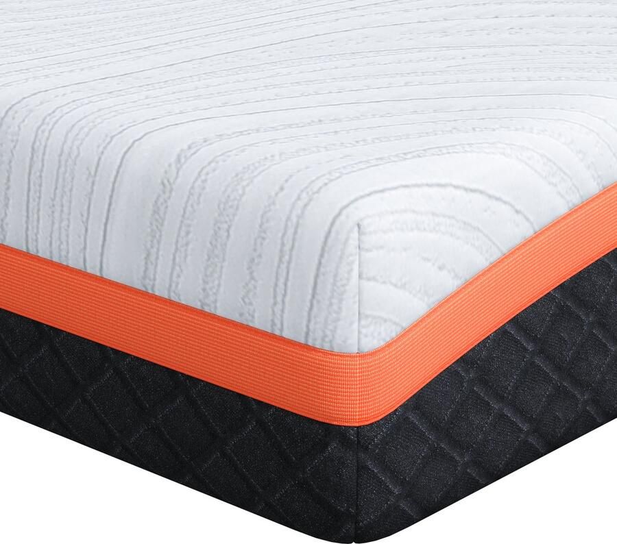 VidaXL Matras Wit en Grijs 160 x 200 cm Schuim