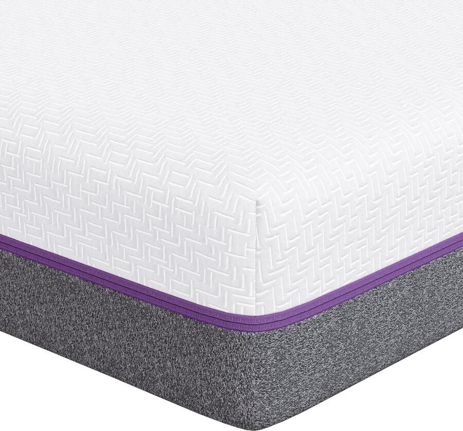 VidaXL Matrassen Wit Gris 180 x 200 cm 100% polyester jacquard stof