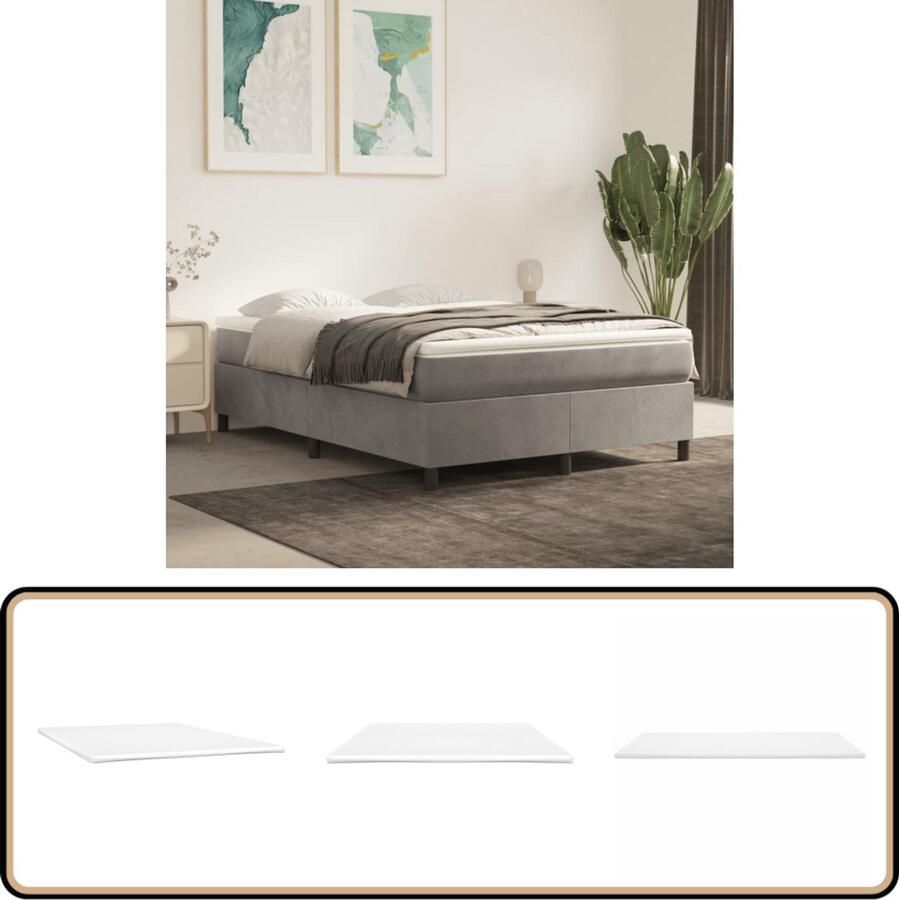 VidaXL Matrastopper 140x210x5 cm Wit Polyester Comfortabele Matras Dekmatras Topmatras Koudschuim Matras Bescherming