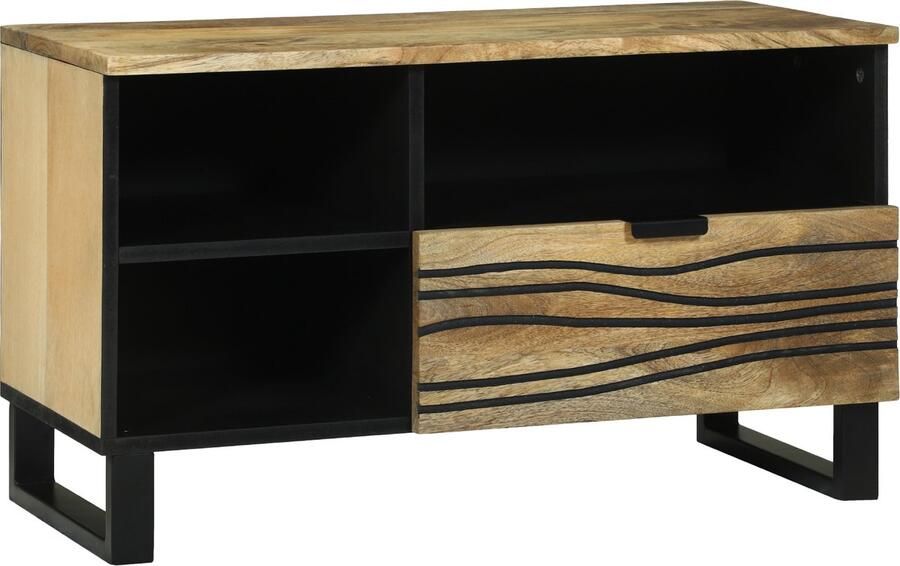 VidaXL Media opbergkast Bruin 80 x 33.5 x 46 cm massief mangohout