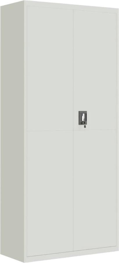 The Living Store Archiefkast Staal 90x40x200 cm Verstelbare schappen Archiefkast Metalen Kast Opslagoplossing Kantooraccessoires Boekenkast