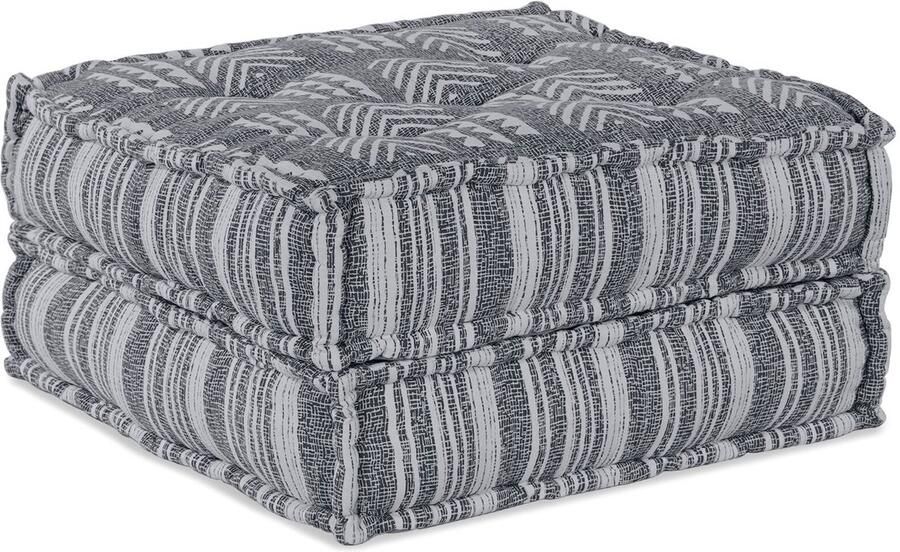 VidaXL Modulaire bank Gestreept Grijs 70 x 70 x 36 cm Stof