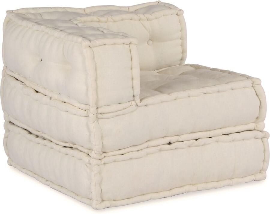 VidaXL Modulaire bank 3 pcs Crème 70 x 70 x 56 cm Stof