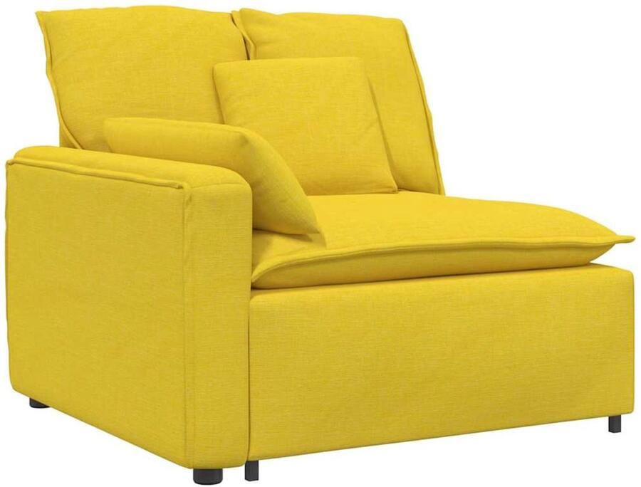 VidaXL Modulaire bank Armleuning eindmodule met kussens 100 cm