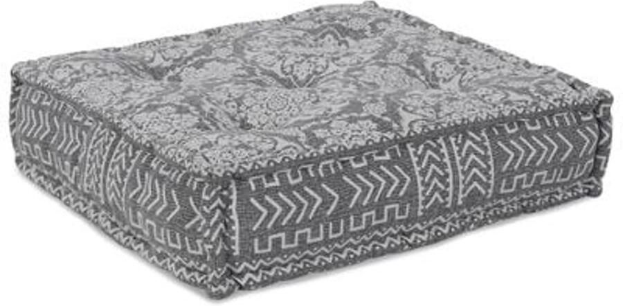 VidaXL Modulaire bank Geometrisch Lichtgrijs 70 x 70 x 36 cm Stof - Foto 2