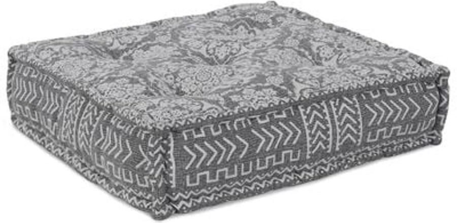 VidaXL Modulaire bank Geometrisch Lichtgrijs 70 x 70 x 54 cm Stof - Foto 3