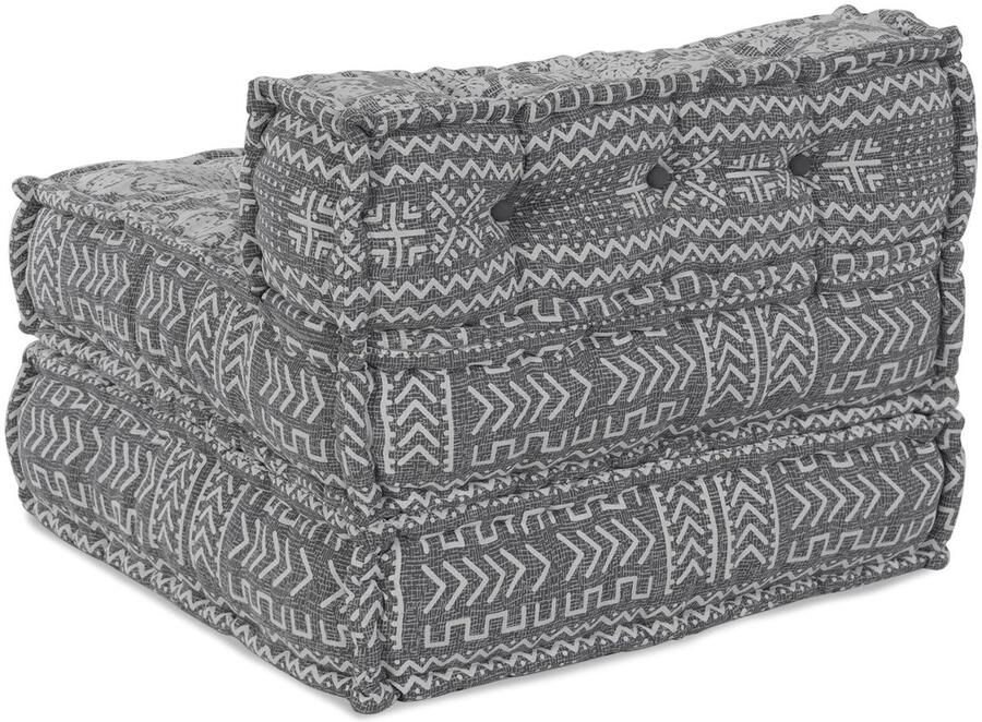 VidaXL Modulaire bank Geometrisch Lichtgrijs 70 x 70 x 54 cm Stof