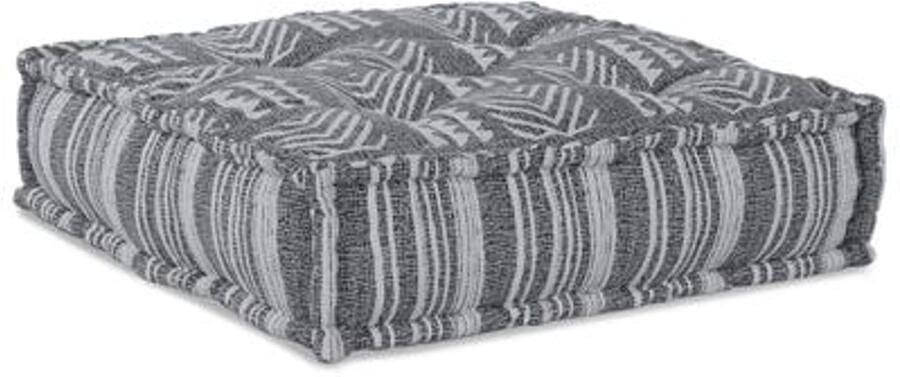 VidaXL Modulaire bank Gestreept Grijs 70 x 70 x 36 cm Stof - Foto 2