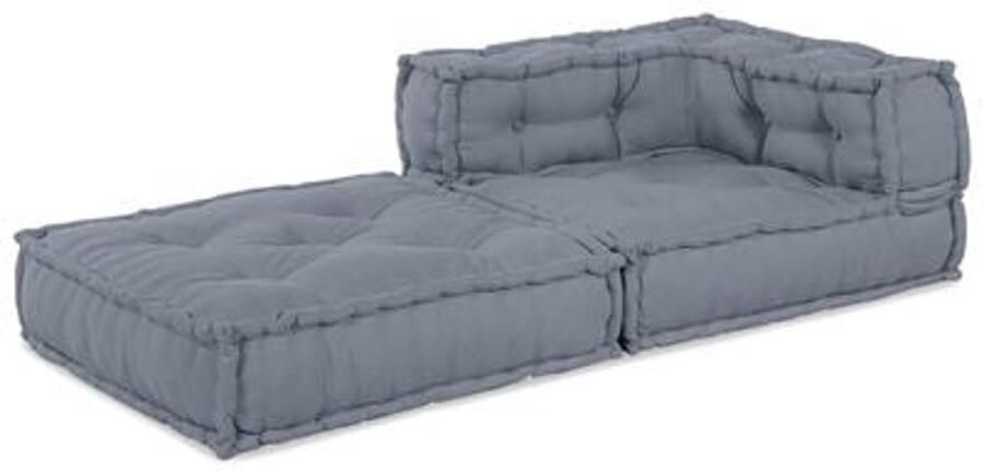 VidaXL Modulaire bank Grijs 70 x 70 x 54 cm Stof - Foto 2