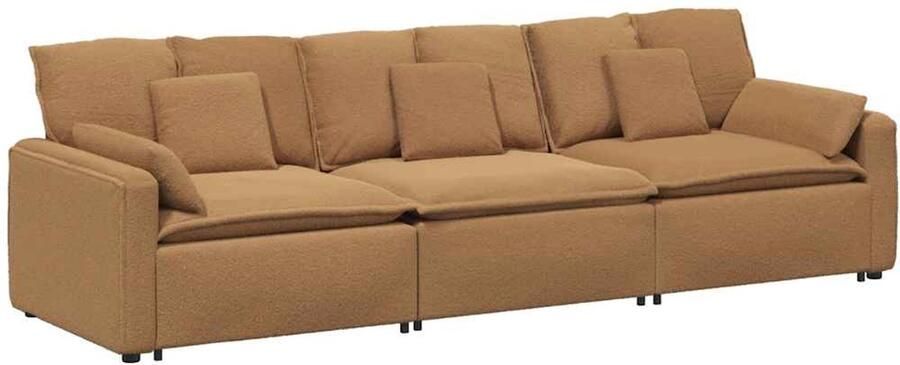 VidaXL Modulaire bank met kussens beige